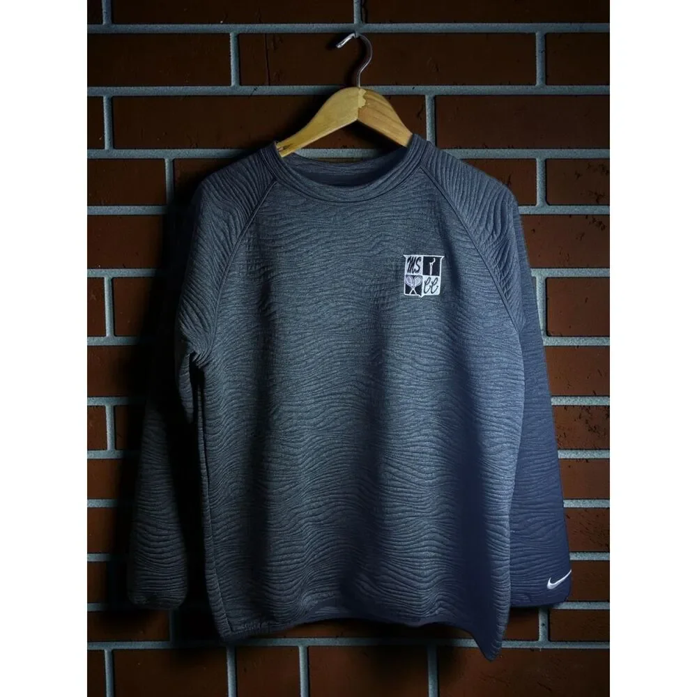 Nike Golf Dri Fit Crewneck Sweatshirt Gray Pullover Men's Large